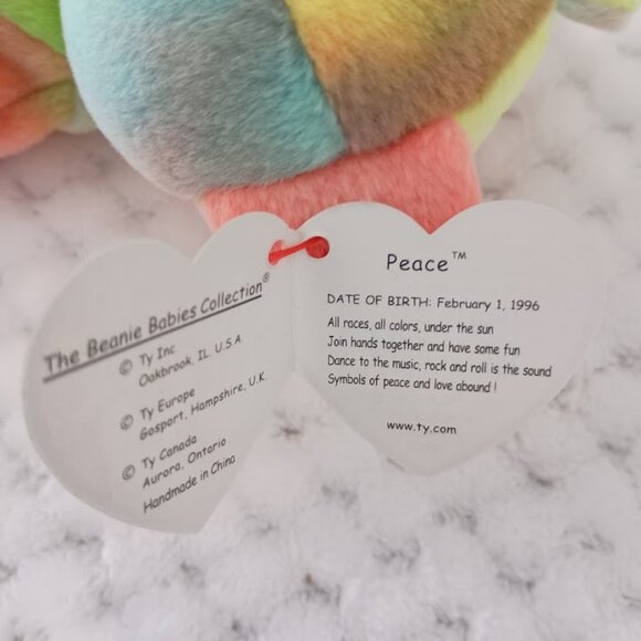 Beanie Baby: Peace Bear 9" - Picture 4 of 5